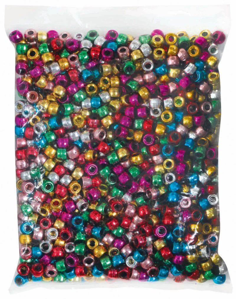 EC Pony 1000 Piece Metallic Assorted Beads - Nail Gallerys