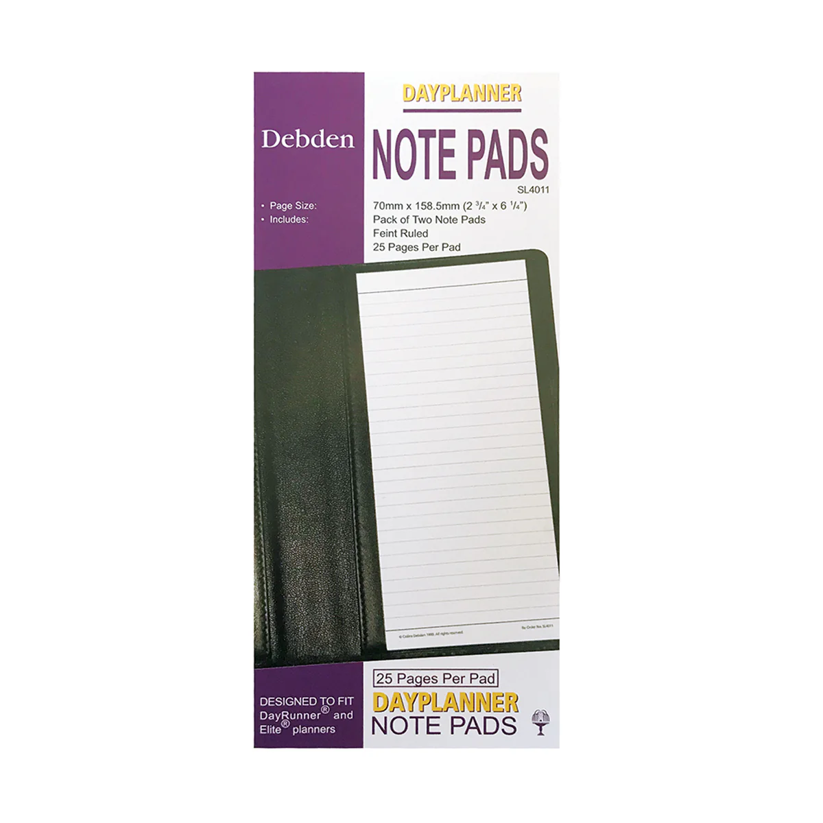 Debden Slim Note Pads Refill Dayplanner 2 Pack - Nail Gallerys