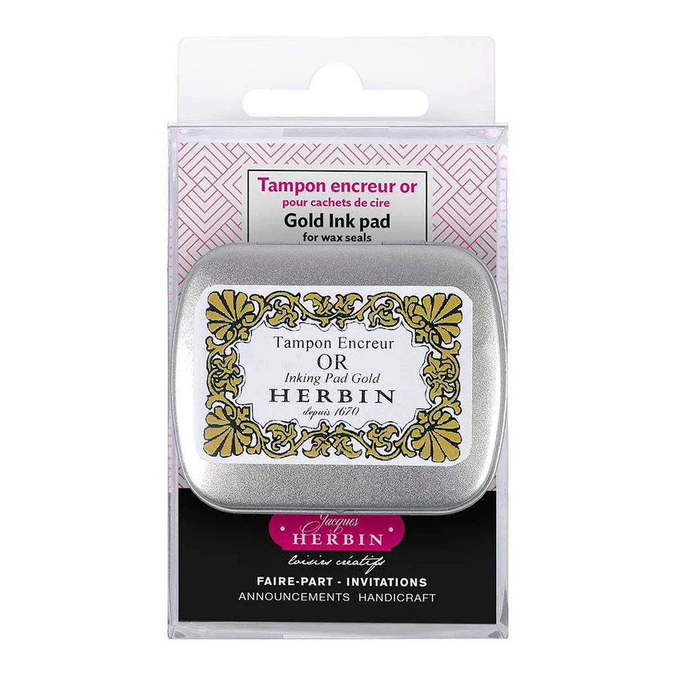 Jacques Herbin Gold Ink Pad For Wax Seal - Nail Gallerys