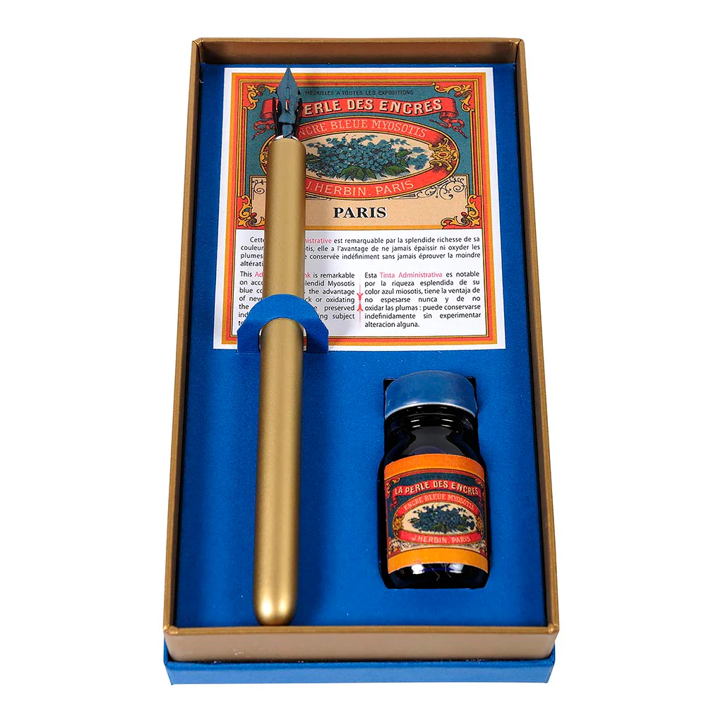 Jacques Herbin Traditional Writing Set Bleu Myosotis - Nail Gallerys