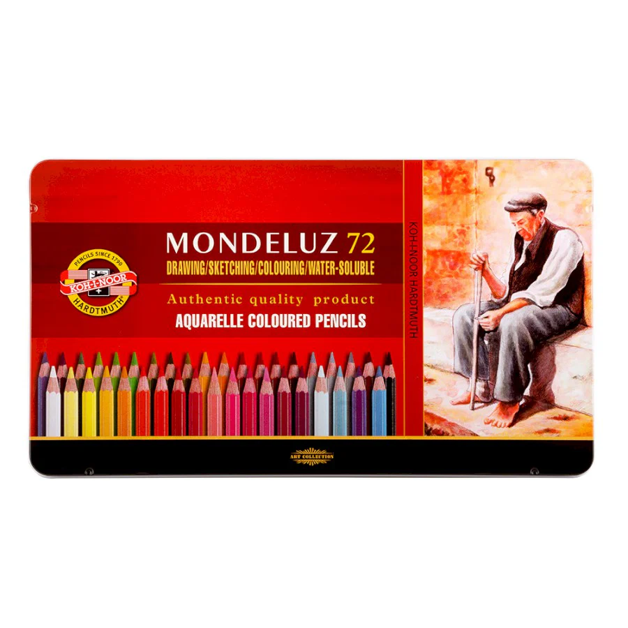 Koh-I-Noor Mondeluz Aquarelle Pencils Tin of 72 - Nail Gallerys