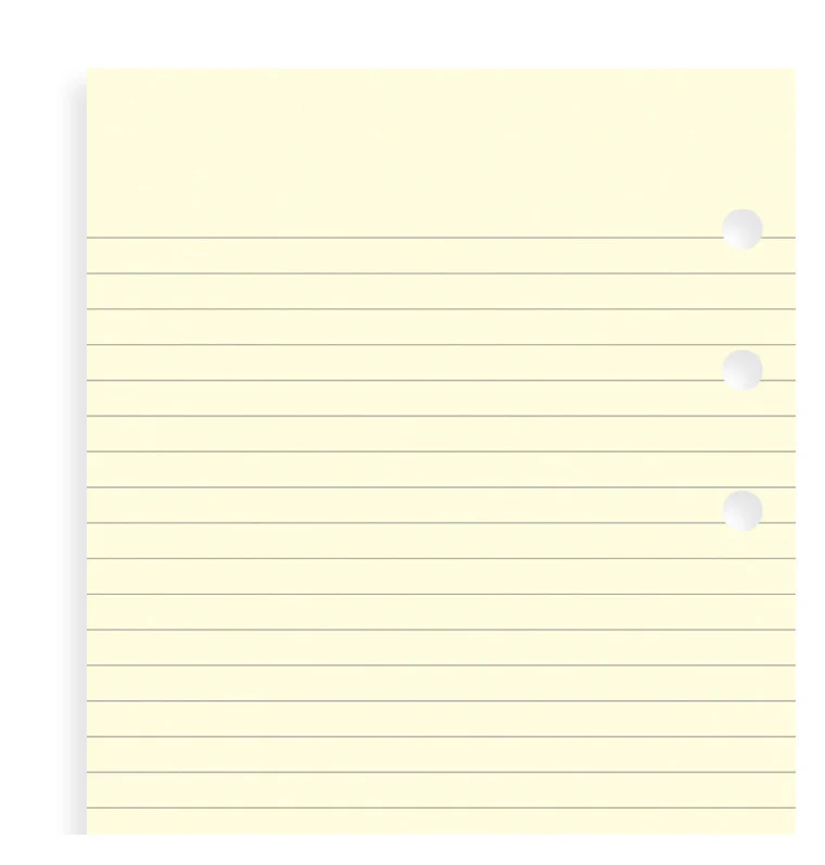 Filofax Personal Organiser/Clipbook Cotton Cream Notepaper Refill - Nail Gallerys