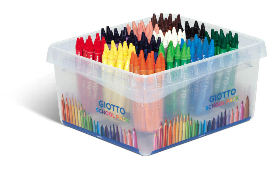 Giotto Cera Assorted Wax Crayons Schoolpack of 144 - Nail Gallerys