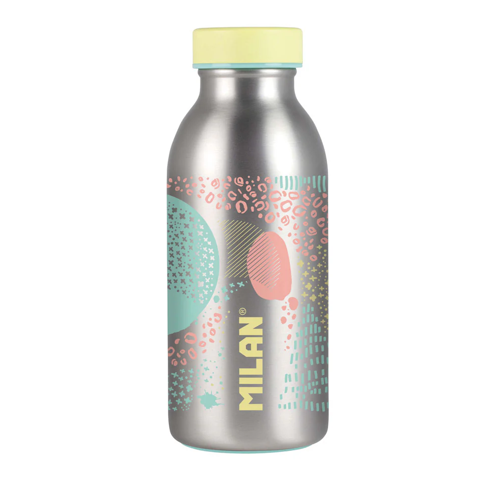 Milan 350ml Silver Series Yellow Stainless Steel Isothermal Bottle - Nail Gallerys