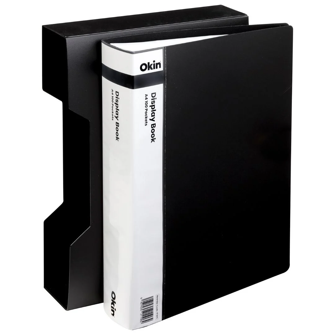 Okin Display Book A4 With Insert Spine 100 Pocket With Case - Nail Gallerys