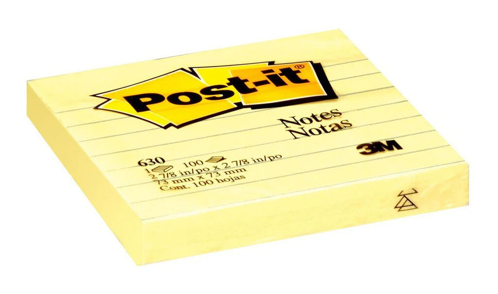 Post-it Notes 630-ss Lined Yellow 76x76mm 100 Sheet Pads - Nail Gallerys