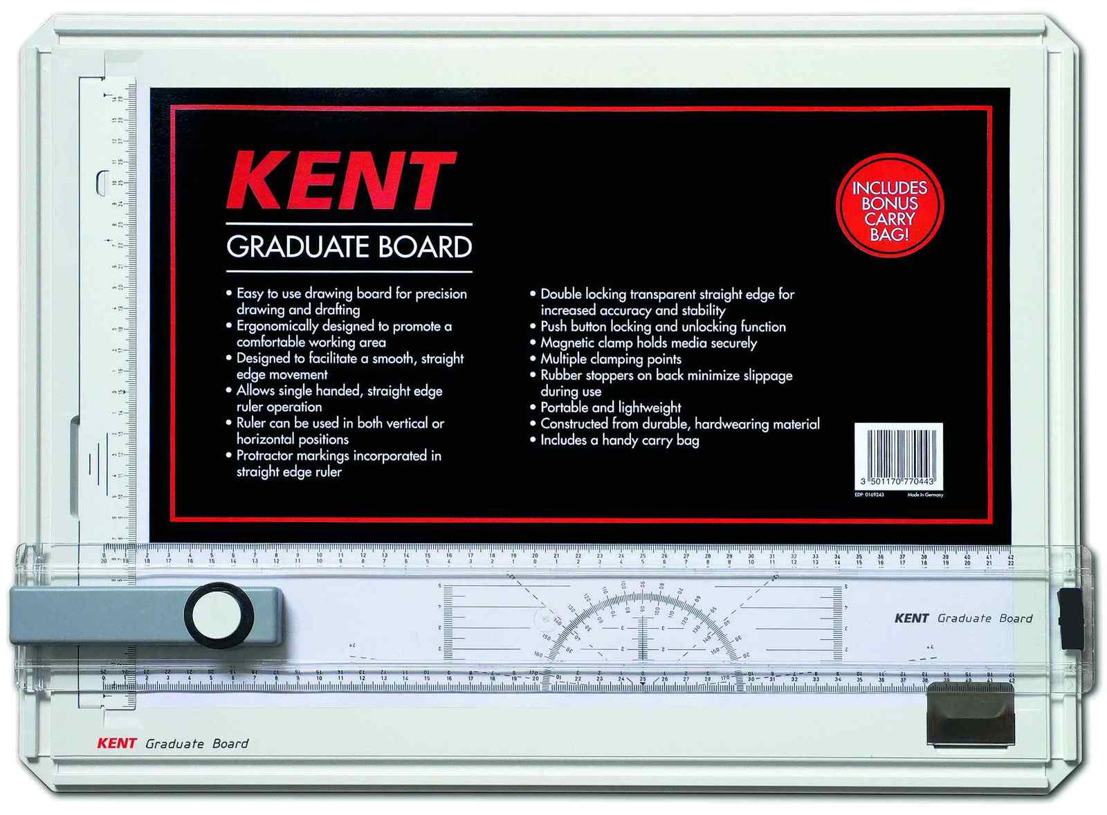 Kent Graduate A3 Double Lock  Drawing Board - Nail Gallerys