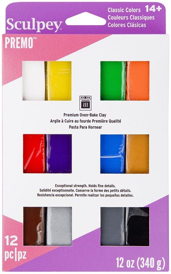 Sculpey Premo Polymer Clay Classics Set Of 12 - Nail Gallerys