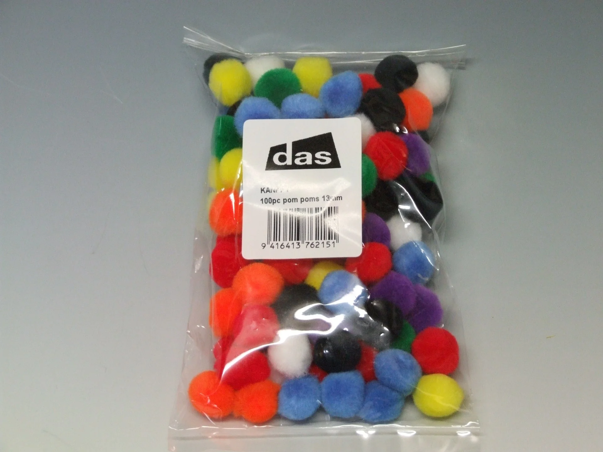 Das Pom Poms Assorted Colours Pack Of 100 - Nail Gallerys