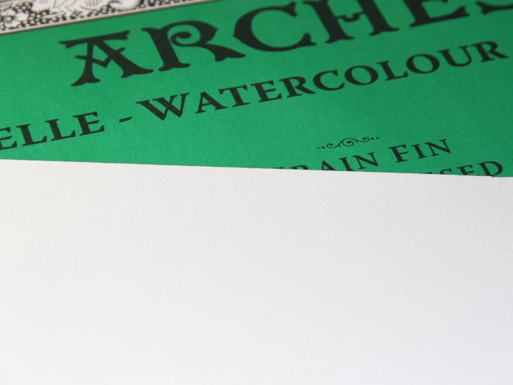 Arches Watercolour Natural White 50.8x40.6cm 300g Cold Pressed Paper Pack of 10 Sheets - Nail Gallerys
