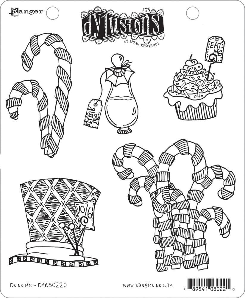 Dyan Reaveley's Dylusions Stamp Collection Drink Me - Nail Gallerys