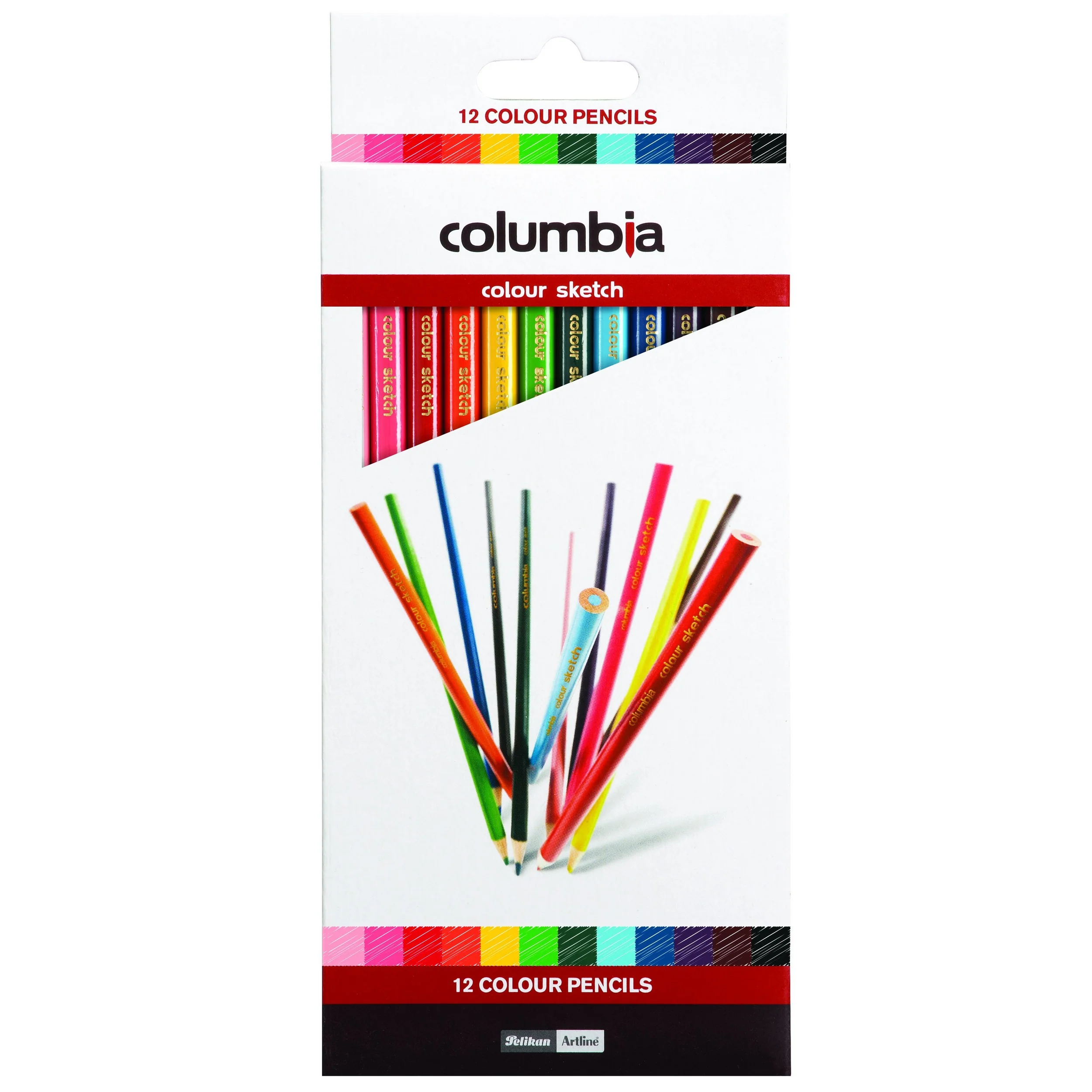 Columbia Sketch Coloured Pencil Round - Pack Of 12 - Nail Gallerys