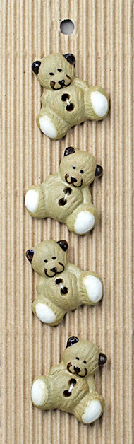 Incomparable Buttons - Large Bears L427 - Card of 4 - Nail Gallerys