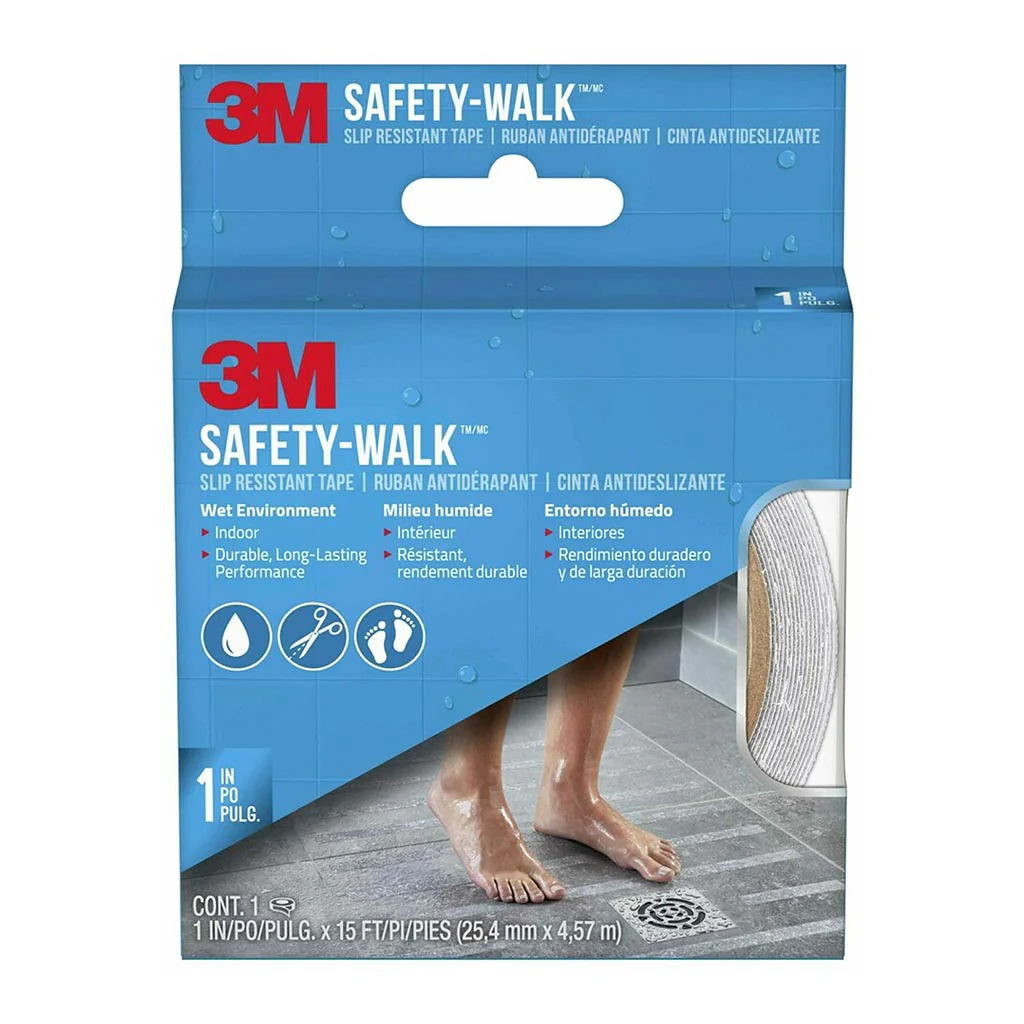 3M Safety Walk Slip Resistant 25.4mmx4.57m Clear Tape - Nail Gallerys