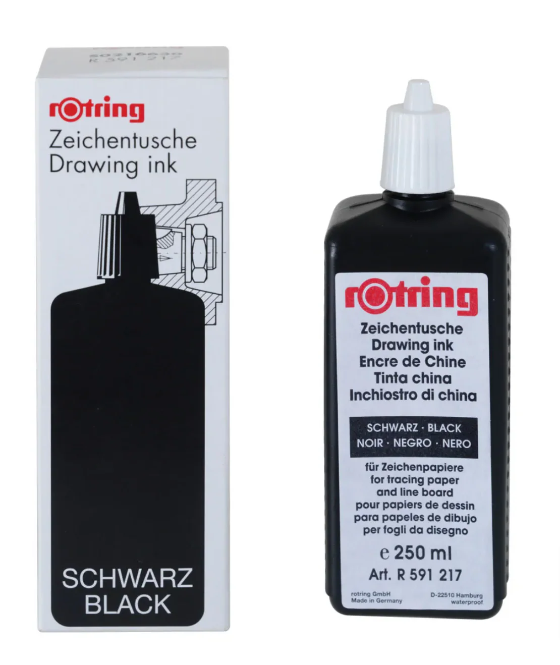 Rotring Black Pigment Ink 23ml - Nail Gallerys