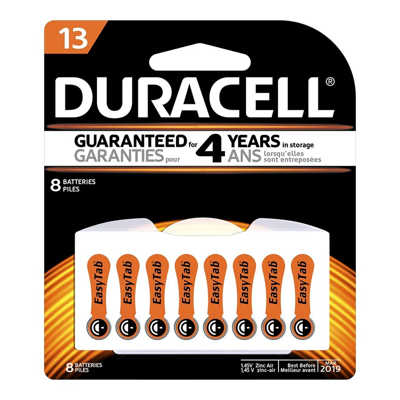 Duracell Hearing Aid 13 Battery Pack Of 8 - Nail Gallerys