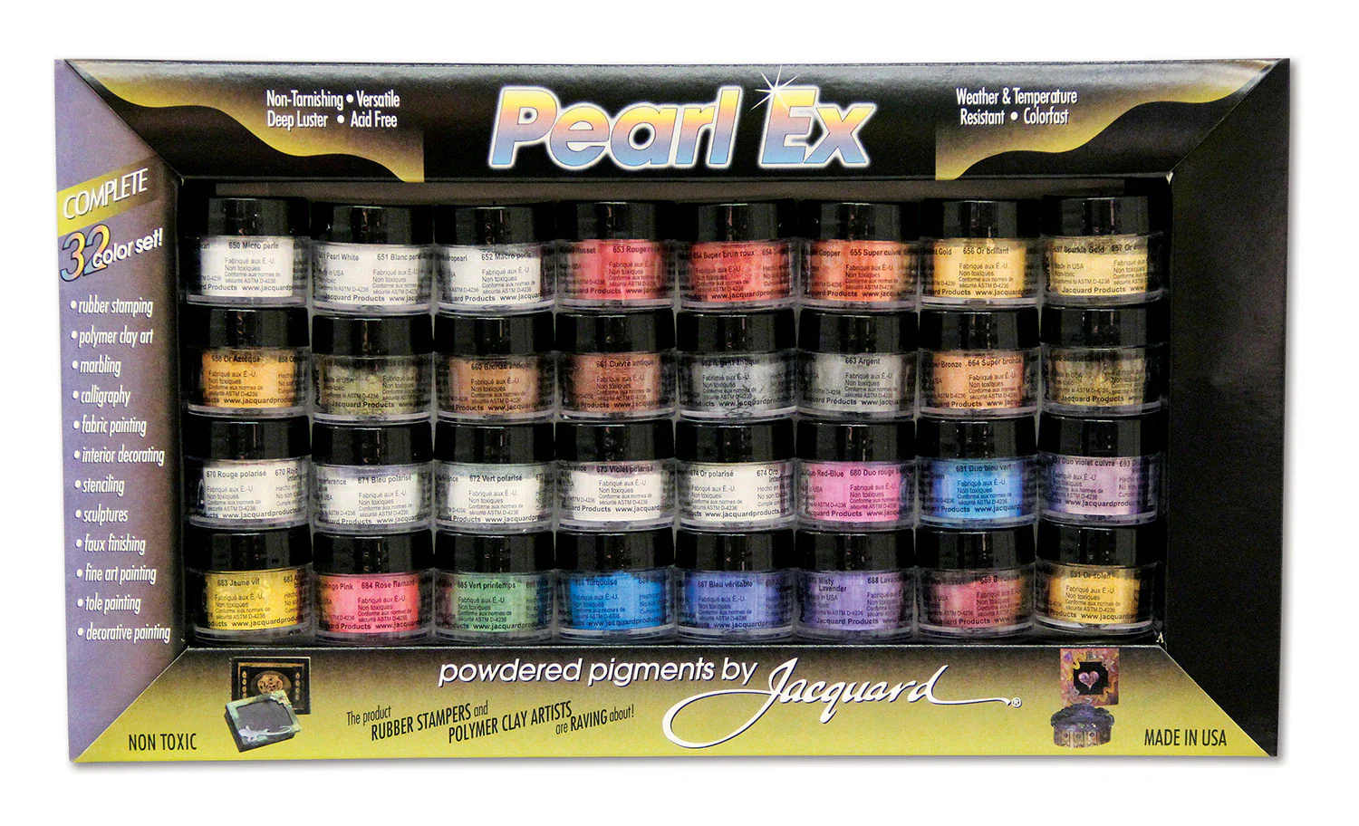 Jacquard Pearl Ex 3g Set Of 32 - Nail Gallerys