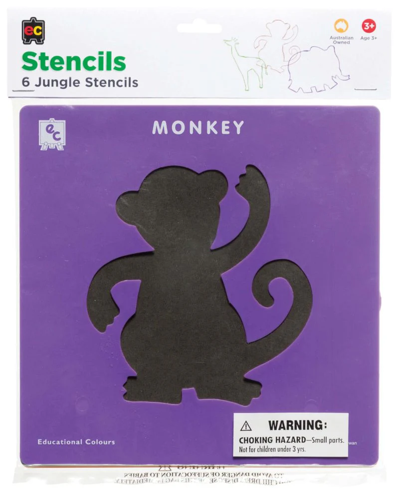 EC Jungle Stencil Set Set Of 6 - Nail Gallerys