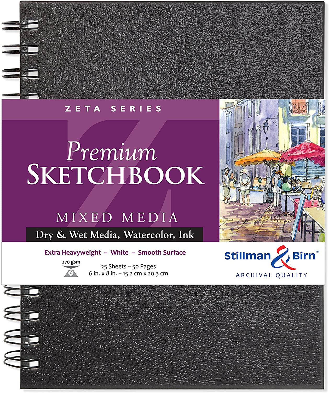 Stillman & Birn Zeta Spiral Sketchbooks 270gsm 25 Sheets - Nail Gallerys