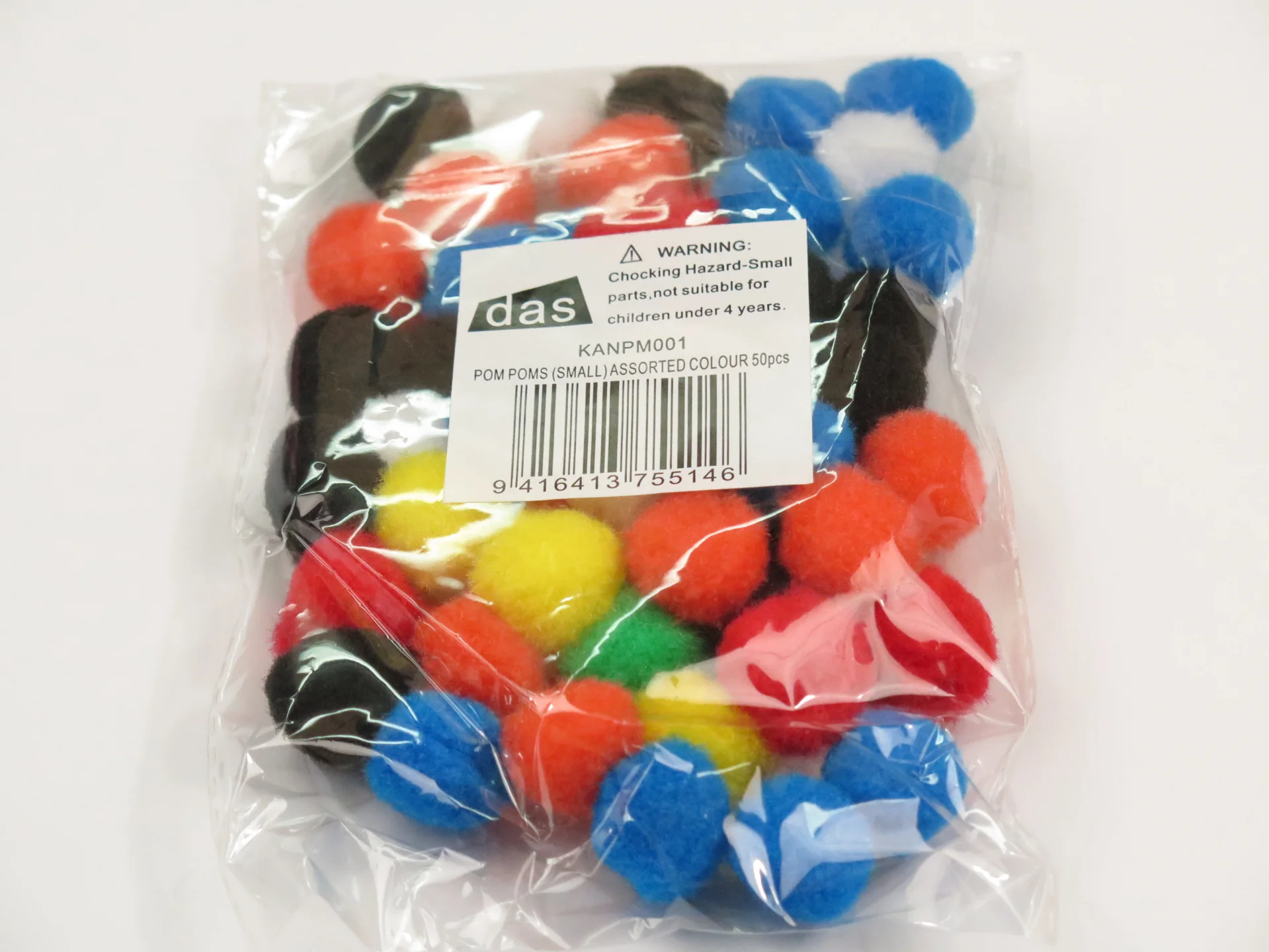 Das Pom Poms (small) Assorted Colour Pack Of 50 - Nail Gallerys