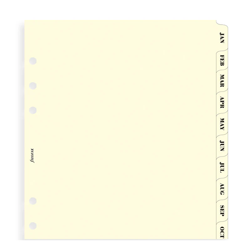 Filofax A5 Jan - Dec Index Refill Organiser/Clipbook - Nail Gallerys