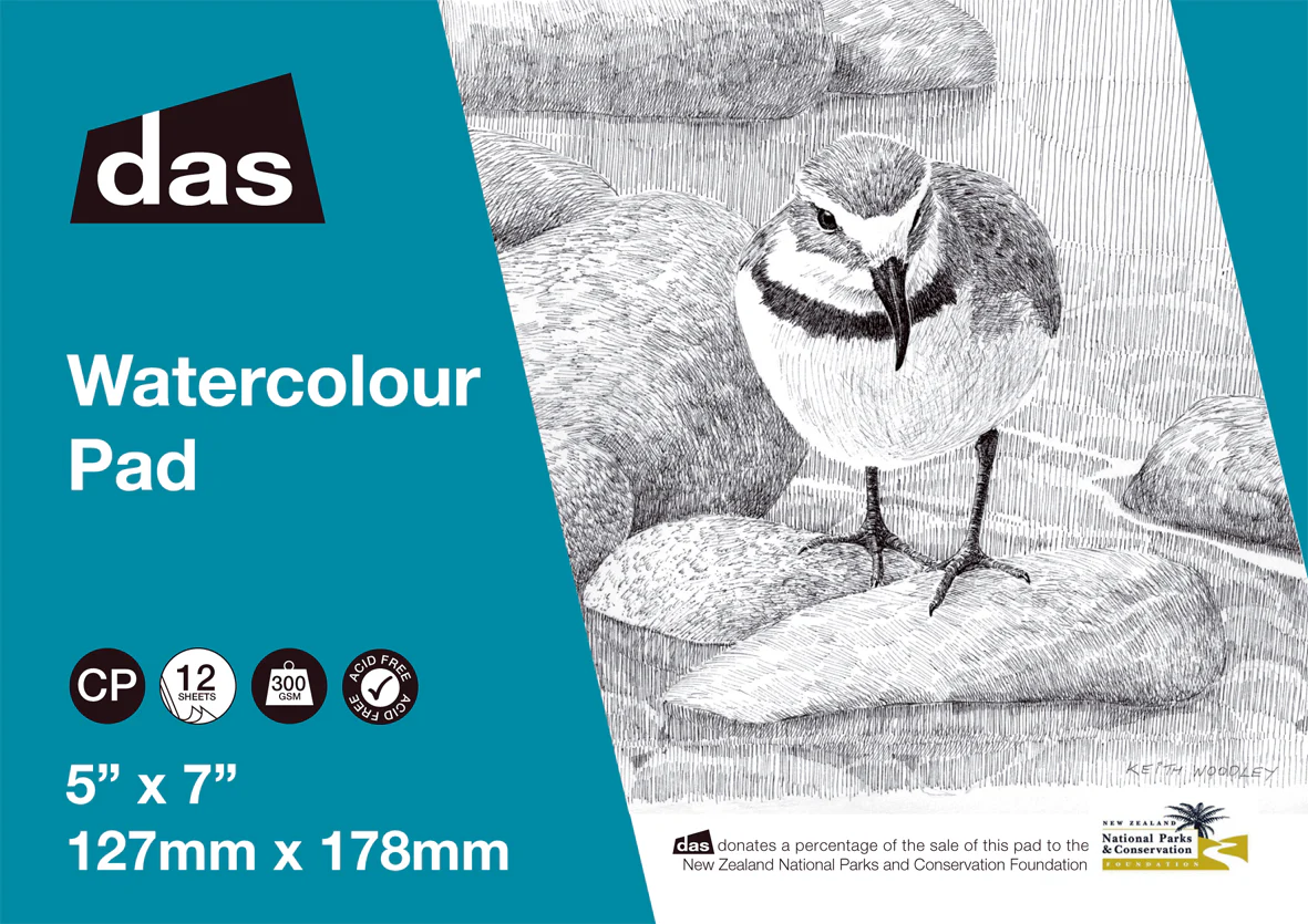 Das Watercolour Pad (Wrybill) 300gsm 12 Sheet - Nail Gallerys