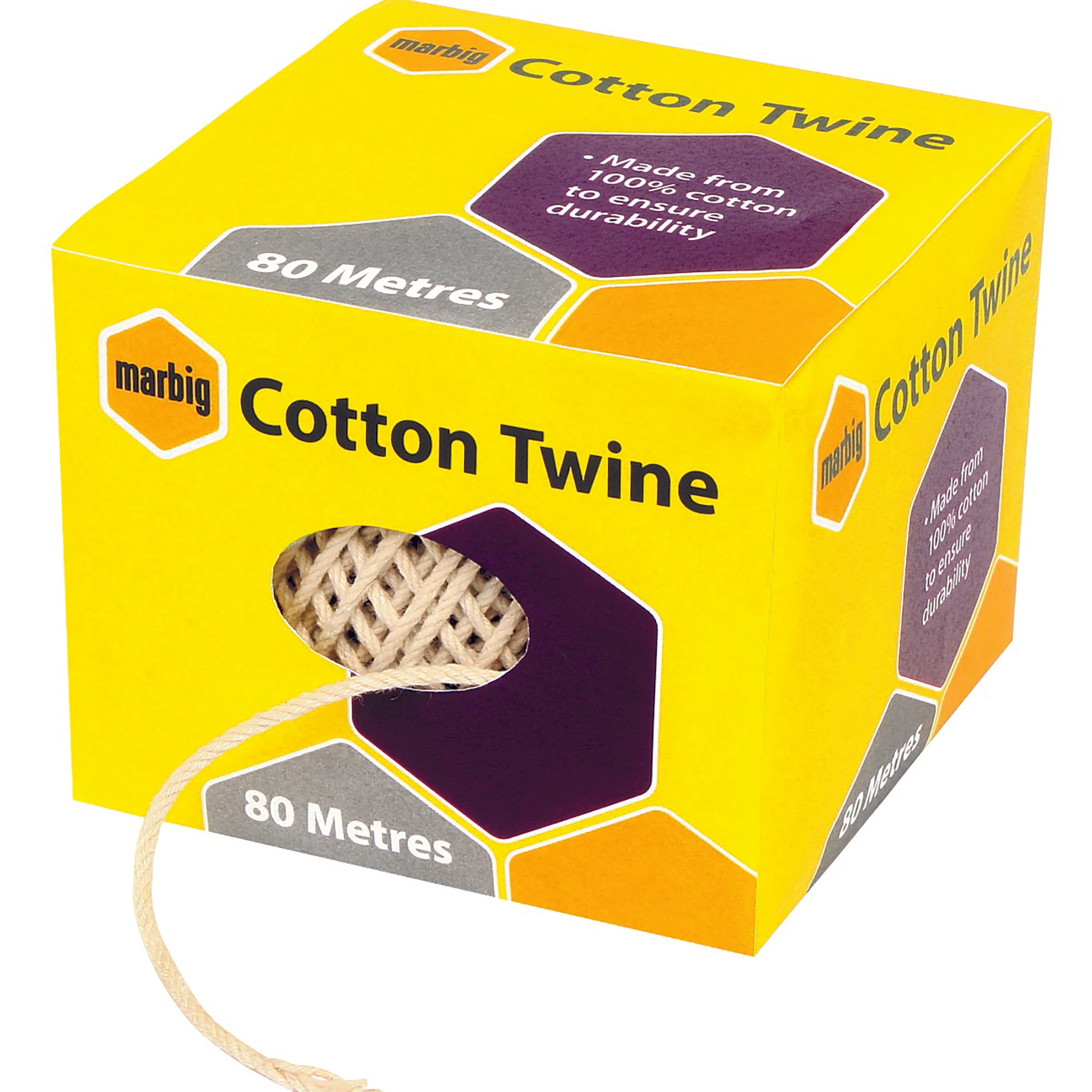 Marbig Twine Cotton 80m Natural - Nail Gallerys