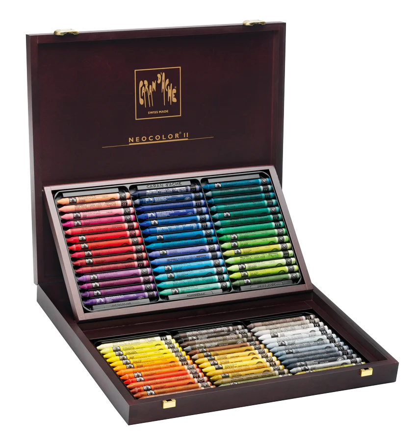 Caran D'ache Neocolor II Wooden Box Of 84 - Nail Gallerys