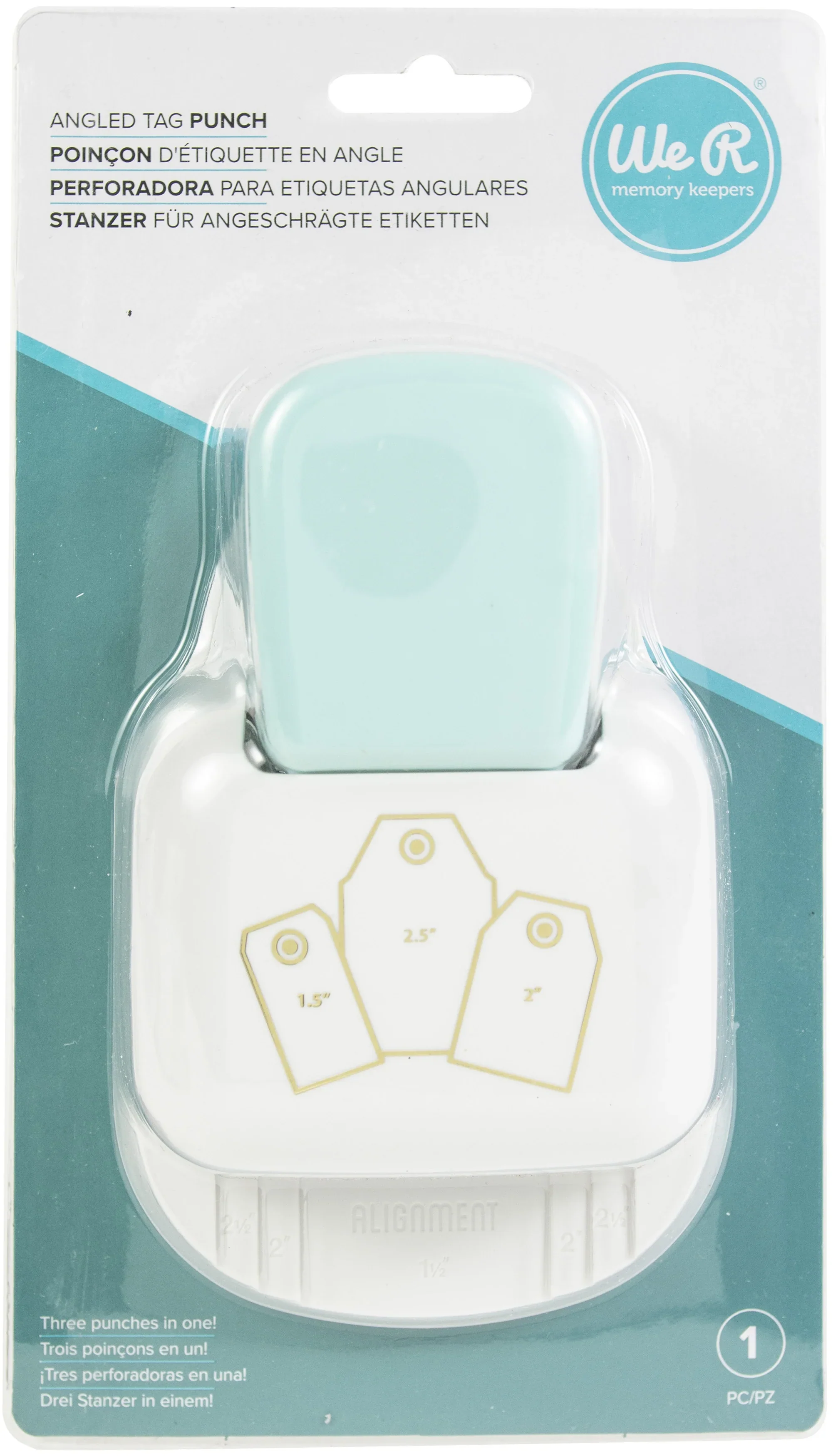 We R Memory Keepers 3-In-1 Tag Angled Punch - Nail Gallerys