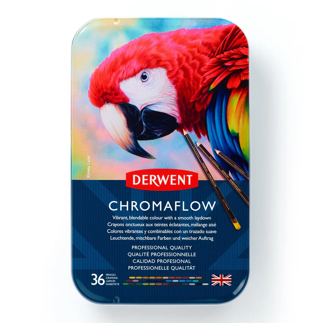 Derwent Chromaflow Coloured Pencils Tin of 36 - Nail Gallerys
