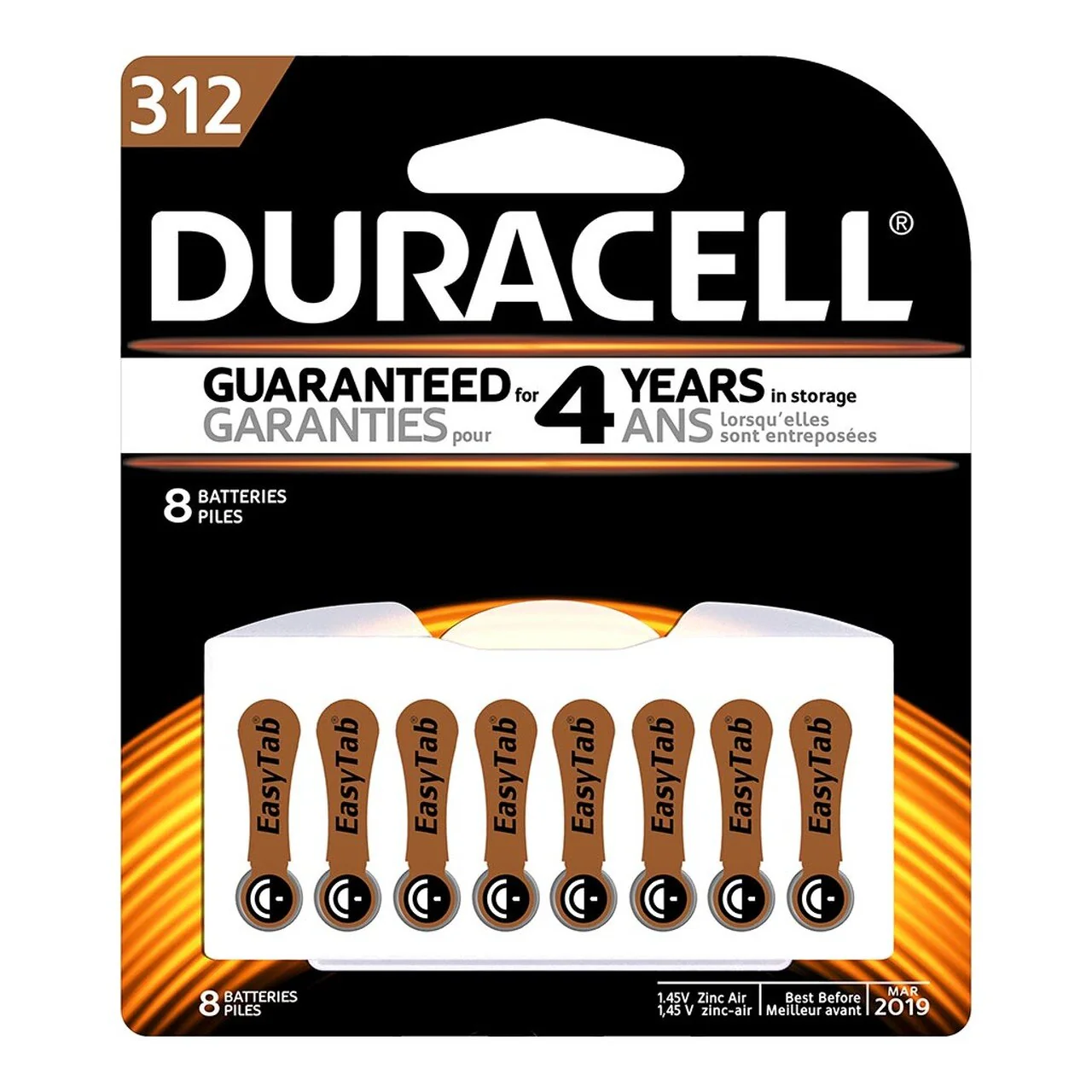 Duracell Hearing Aid 312 Battery Pack Of 8 - Nail Gallerys