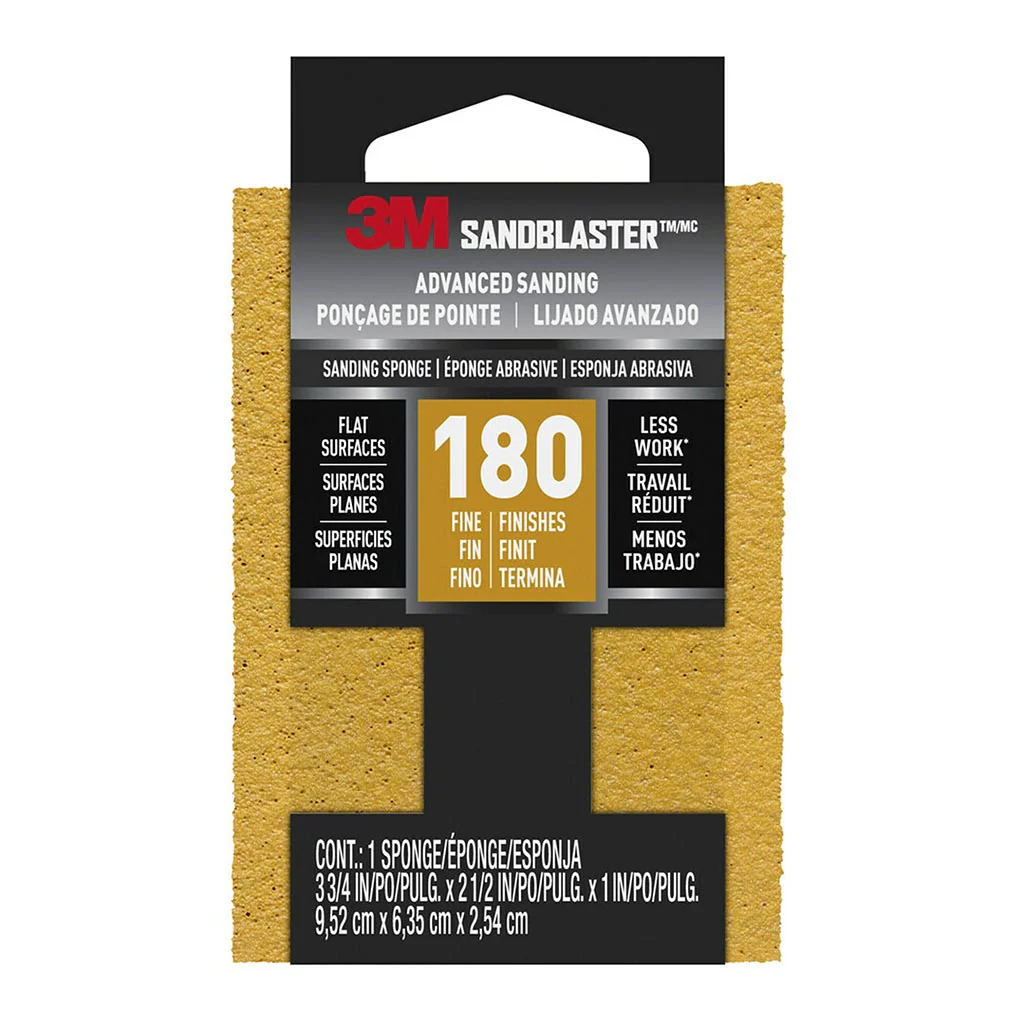 3M SandBlaster Gold 180 Grit Sanding Sponge - Nail Gallerys
