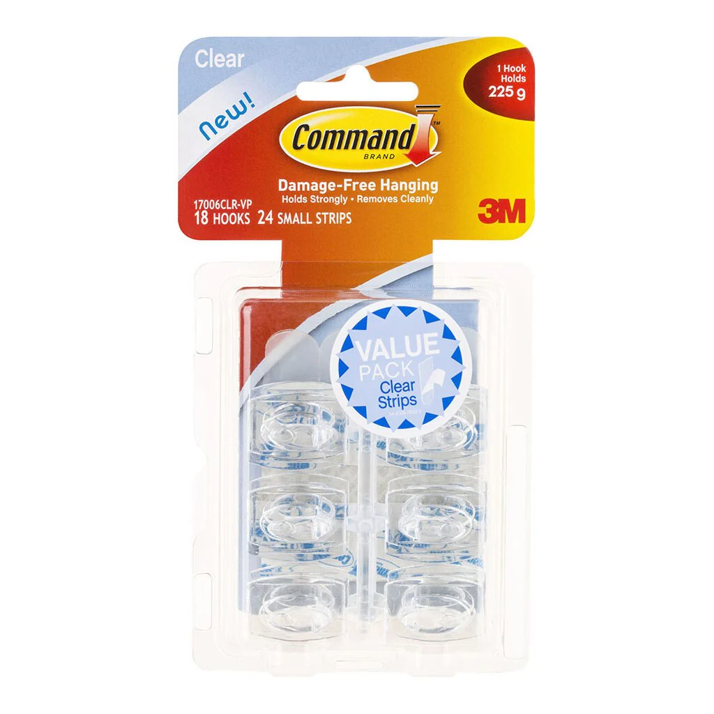 Command Strips & Hook 17006clr Mini Clear - Nail Gallerys