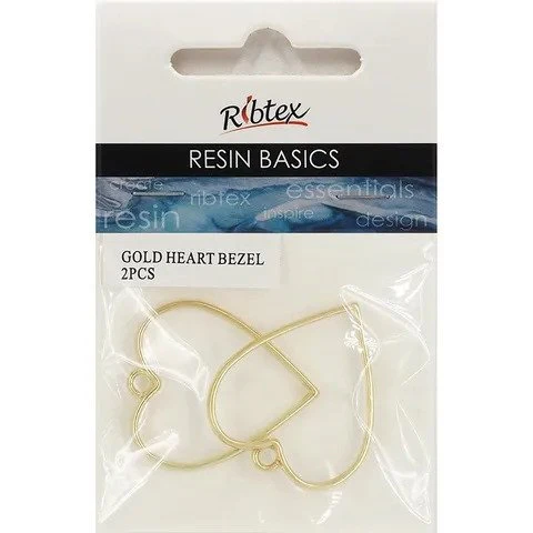 Ribtex UV Resin Bezel Heart - Pack Of 2 - Nail Gallerys