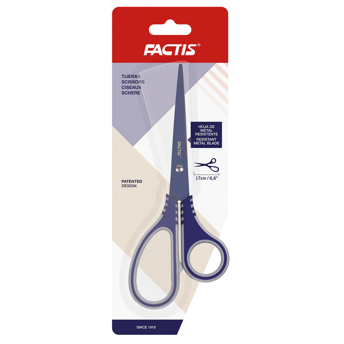 Factis 170mm Blue Handle Scissors - Nail Gallerys