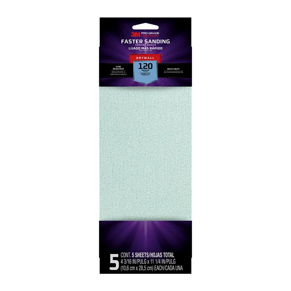 3M Pro Grade Precision 120 Grit Sanding Sheets Pack of 5 - Nail Gallerys
