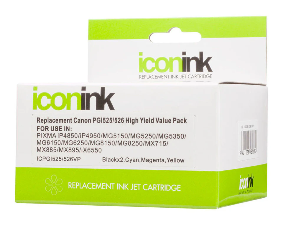 Icon Compatible Canon PGI525 CLI526 BBCMY Ink Value Pack - Nail Gallerys