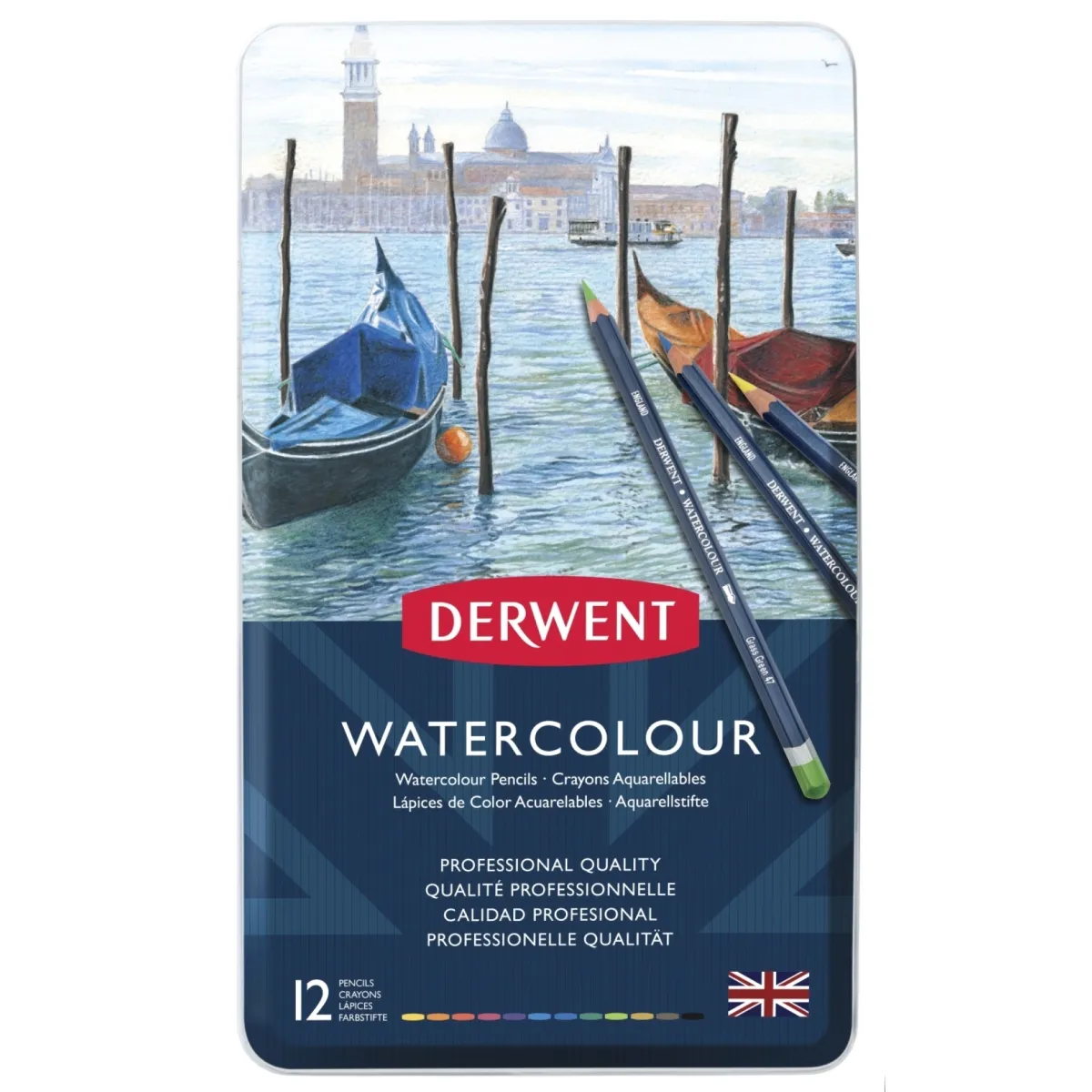 Derwent Watercolour Pencils Tin of 12 - Nail Gallerys