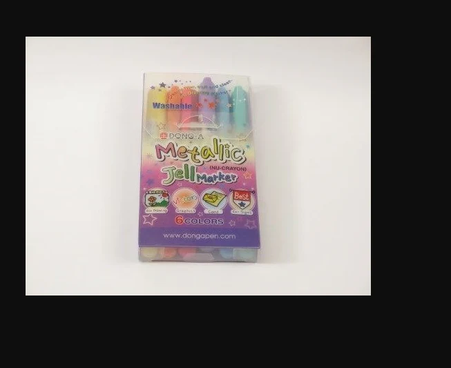 Dong A Washable Metallic Jelly Marker Pen - Set Of 6 Colours - Nail Gallerys