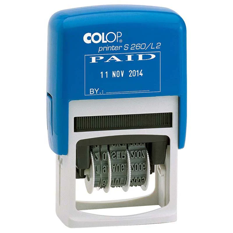 Colop Stamp Dater S260 L2 Paid Stamp Dual Colour - Nail Gallerys