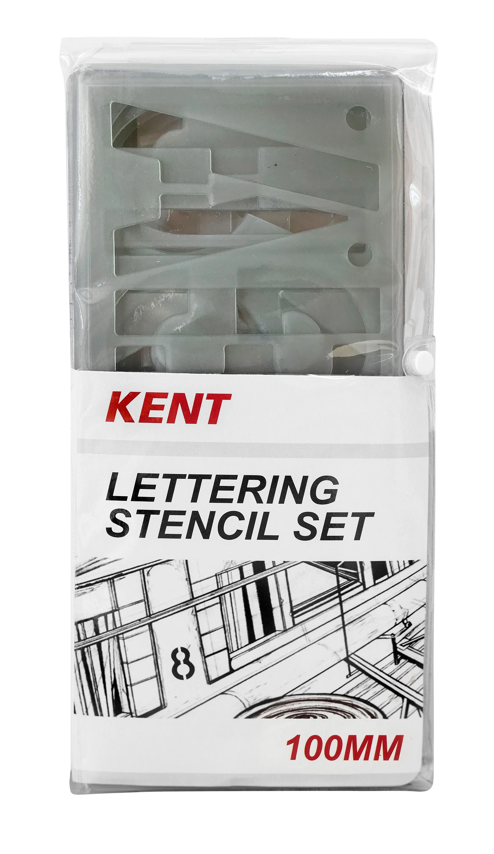Kent Lettering Stencil 100mm - Nail Gallerys