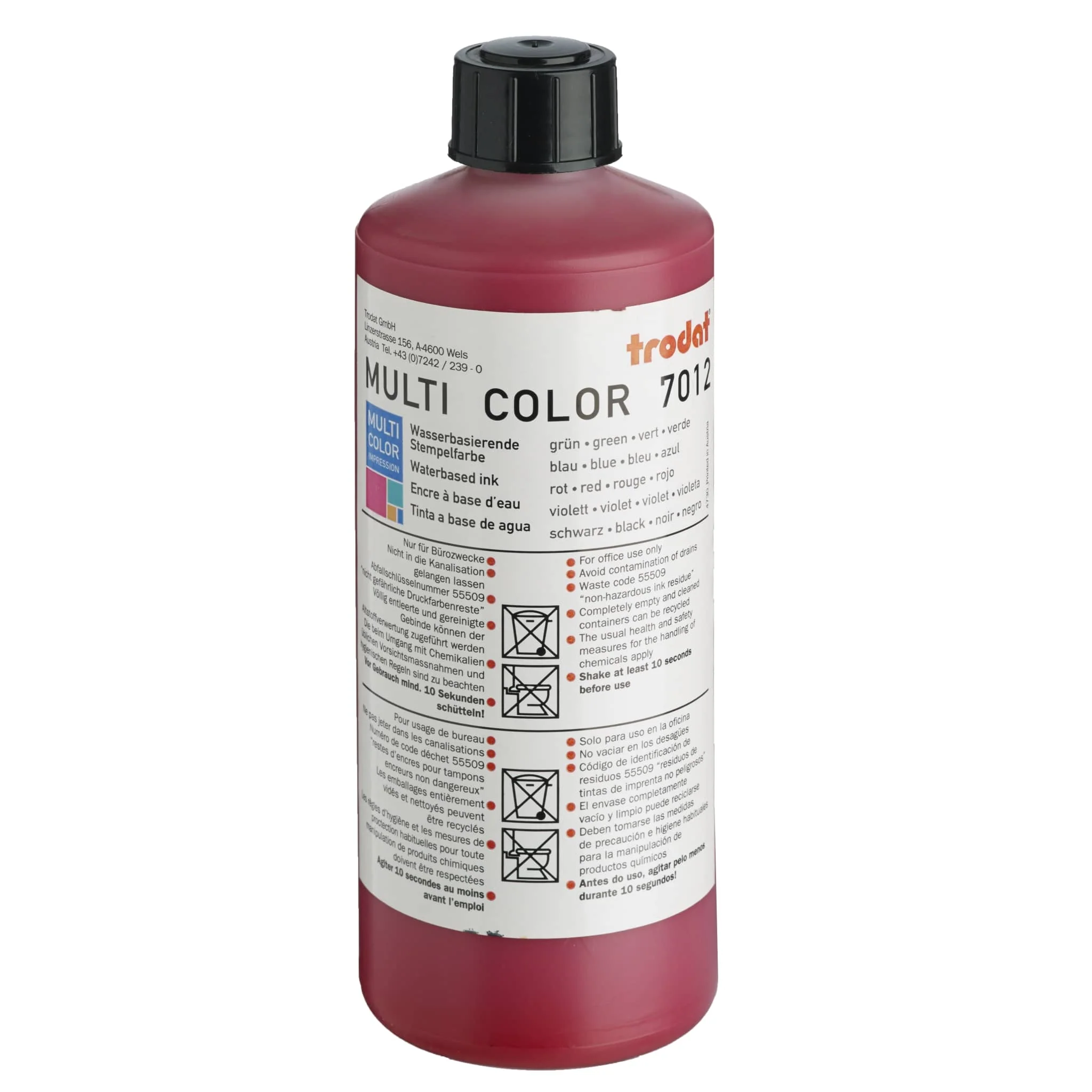 Trodat R/stamp Ink 500ml 7012 Red - Nail Gallerys