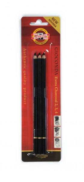 Koh-I-Noor Sketching Pencils Gioconda Xtra Charcoal Pencils - Set Of 3 - Nail Gallerys