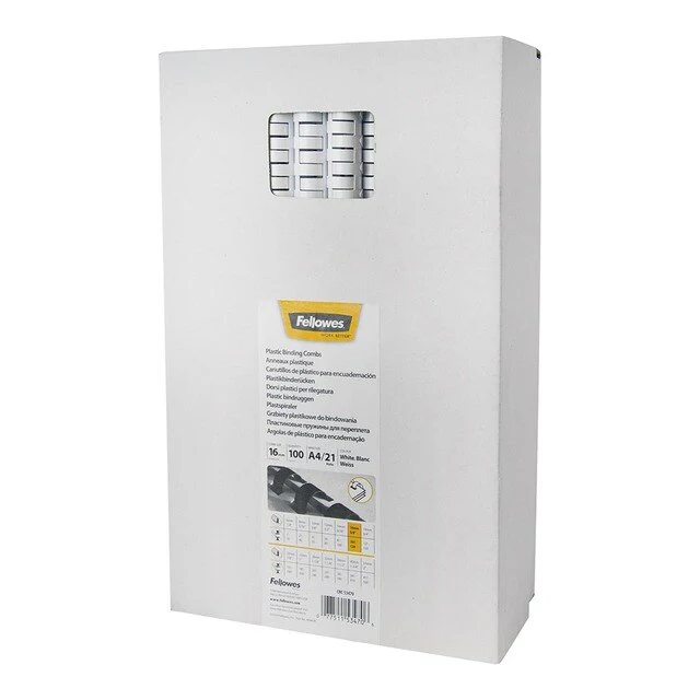 Fellowes Plastic Binding Combs 16mm Pack Of 100 - Nail Gallerys