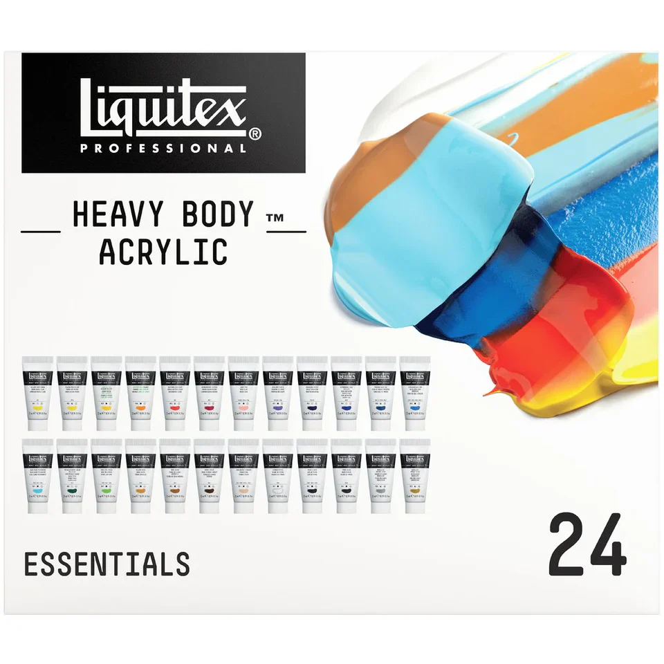 Liquitex 22ml Professional Heavy Body Acrylic Paints Set Of 24 - Nail Gallerys
