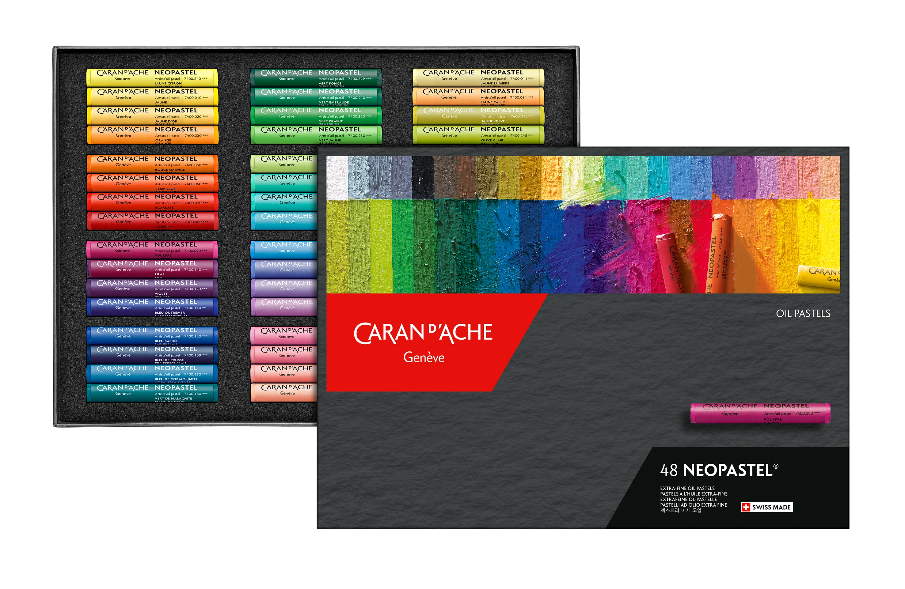 Caran D'ache Neopastel Artist Oil Pastel Set of 48 - Nail Gallerys