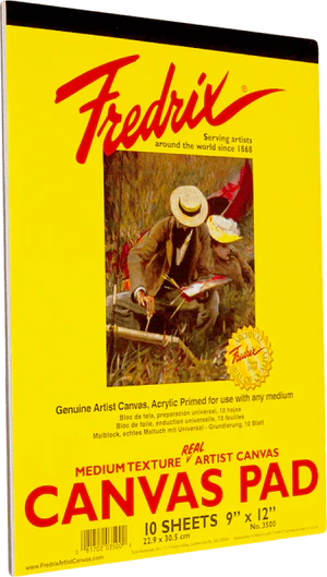 Fredrix Acrylic Primed Canvas Pads 10 Sheets - Nail Gallerys