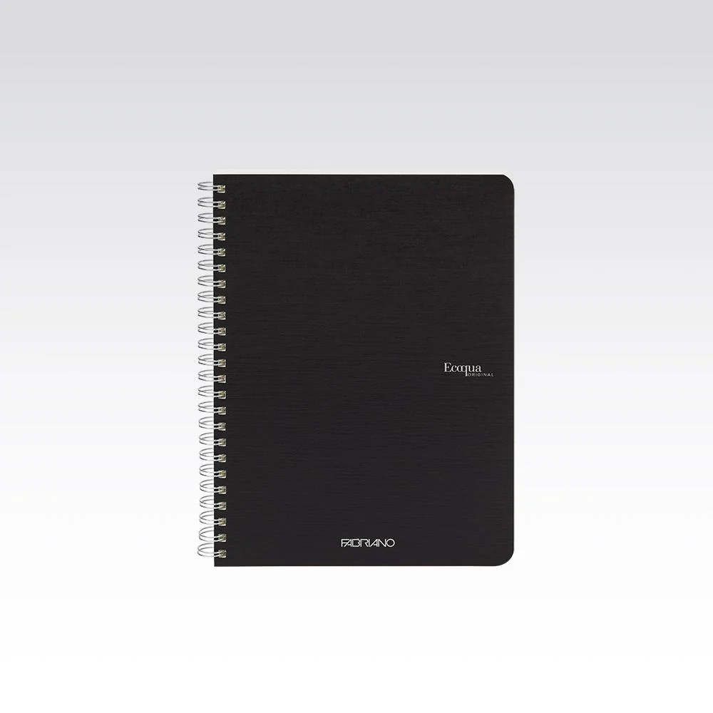 Fabriano Ecoqua Spiral 90gsm Graph 5mm A5 Notebooks - Nail Gallerys
