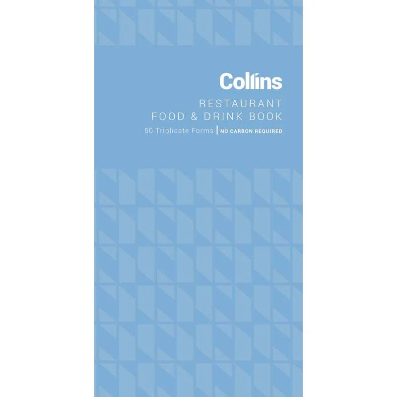 Collins Restaurant Triplicate Food & Drink 50 Leaf No Carbon Required - Nail Gallerys