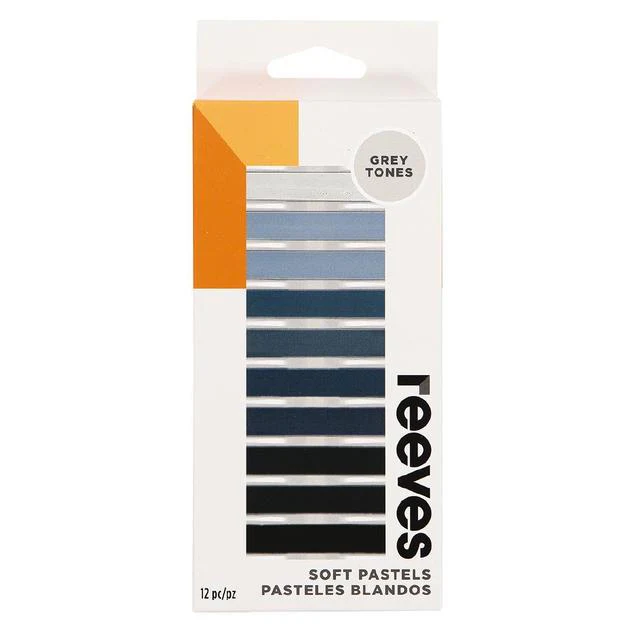 Reeves Soft Pastels Set Of 12 Greys - Nail Gallerys